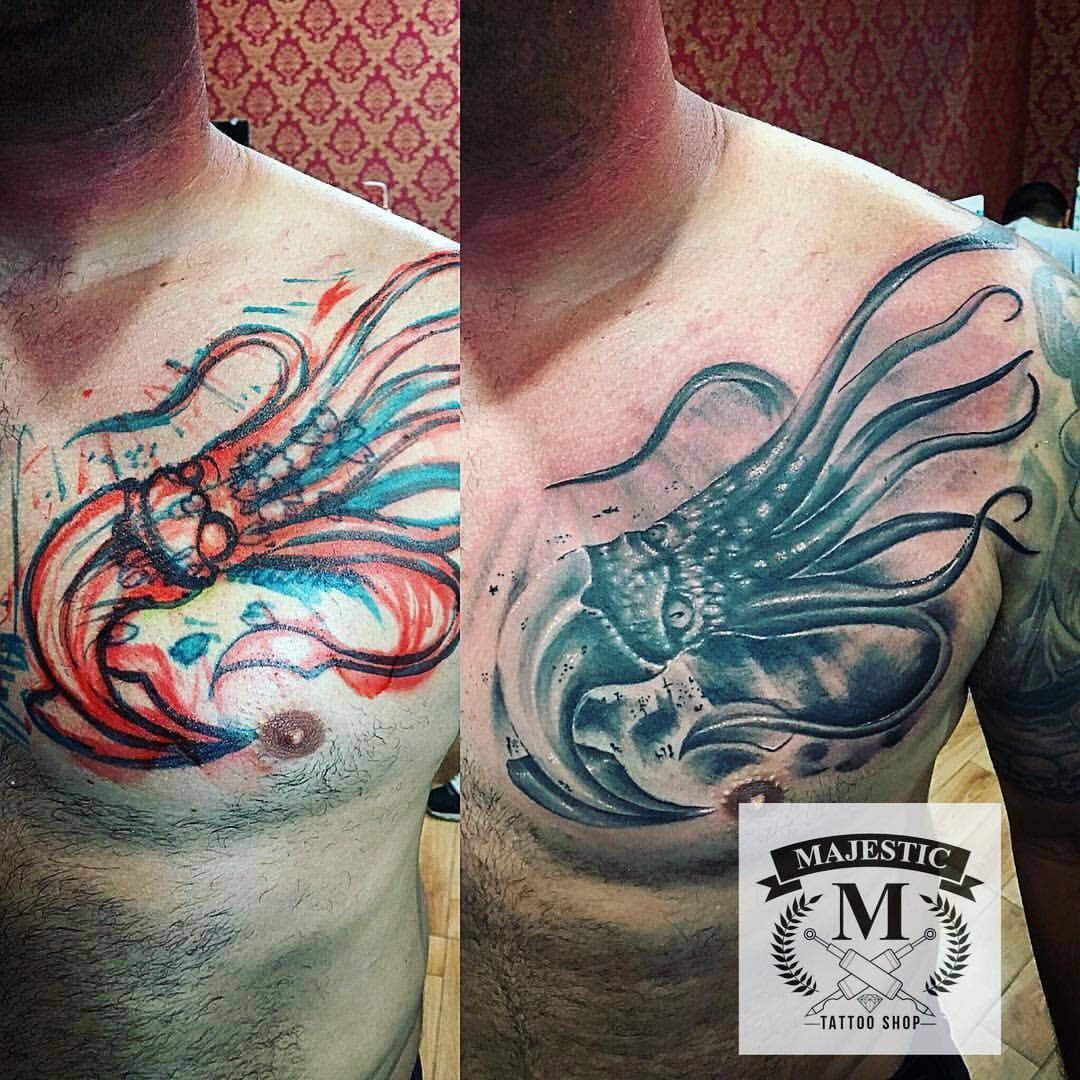 Giant squid and diver battle  Louder Than Bombs Tattoo  Facebook