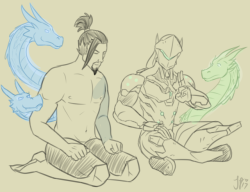 draccydraws:  chilling out with some Shimadas please do not tag with shimada(cest)