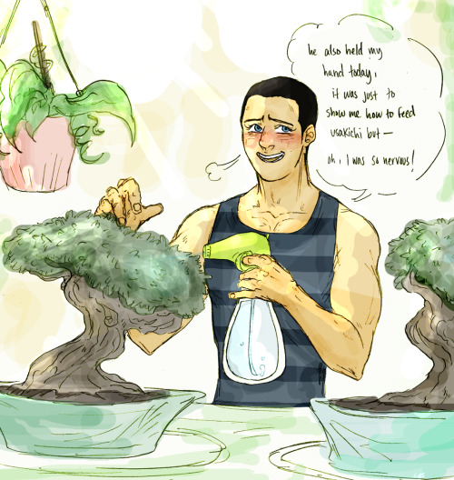 unhealthydoctors:  izumida talking to his plants he’s a weirdo 