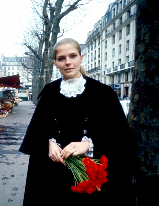 Candice Bergen photographed by Bob Willoughby in Paris, 1968.