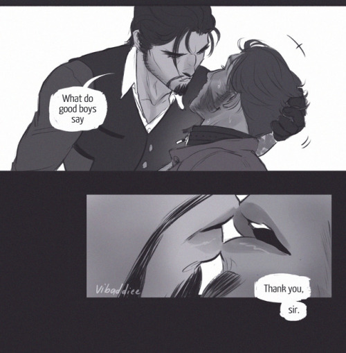 vibaddiee: Paid for by 18+ patrons!In case you were wondering where Hanzo’s tie went: