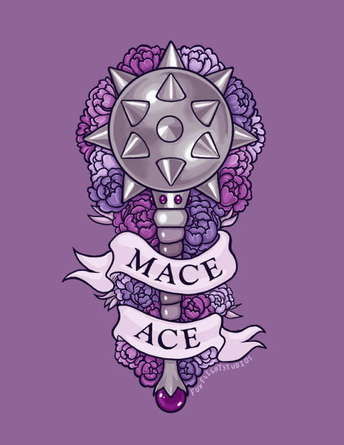 foxflightstudios:The third weapon from my Orientation Armory series – Mace Ace!(OKAY, so it’s a morn