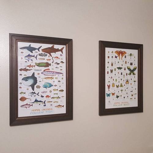 Animal Crossing Bug and Fish Posters made by Ashley Caswell