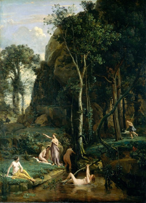 vcrfl:Camille Corot: Diana and Actaeon, 1836.