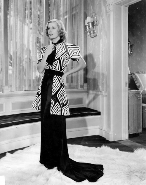 classicmoviehub:costumefilms:The Awful Truth (1937) - Irene Dunne as Lucy Warriner wearing a black l