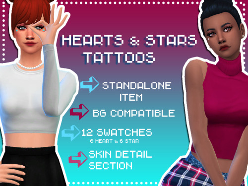 awsimmer92: Hearts and Stars Tattoos The heart and stars are kind of tattoos. I guess they are more 