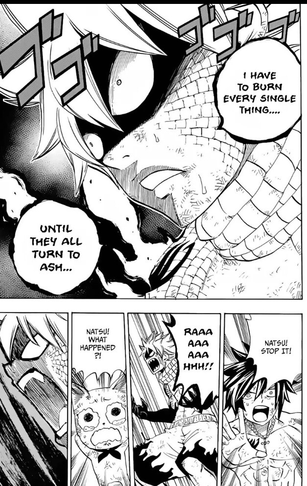 1ittlebirdie:  Has Natsu turned END again?I was just thinking. In this chapter Natsu