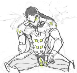 Nastyalebrije: Nsfw Twitter Requests  -Sweats- Genji With The Robot Pusspussshimada