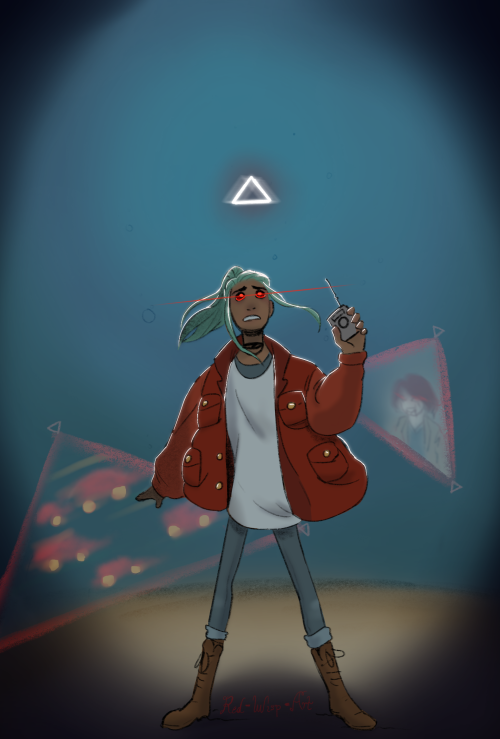 red-wisp-art:8th Ghost: Oxenfree!I was going to do a redraw but then decided different