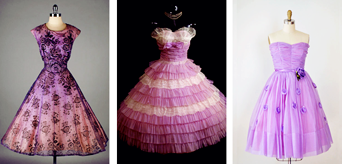 vintagegal:1950s Prom and Party Dresses: Purple