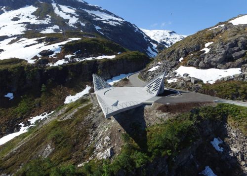 99percentinvisible:A triangular viewing platform perched on the edge of a Norwegian mountain, by Cod