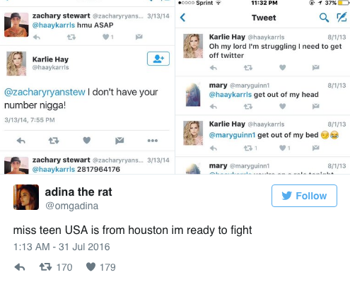 micdotcom:  People are dragging Miss Teen USA 2016 Karlie Hay for using the n-word