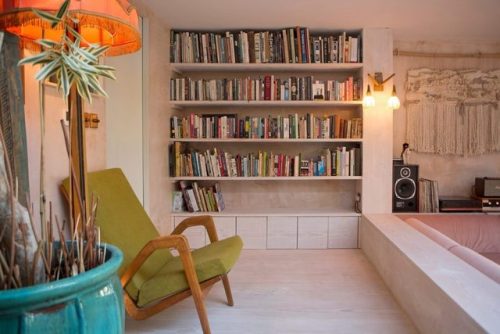 aestheticdigs:The Bookshelf, The Record Player, and The Conversation Pit. 