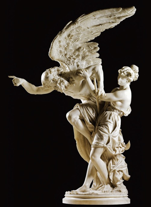 andiedraws:hadrian6:Beauty Holding Back Time.  1884.Donato Barcaglia. Italian 1849-1930. marble
