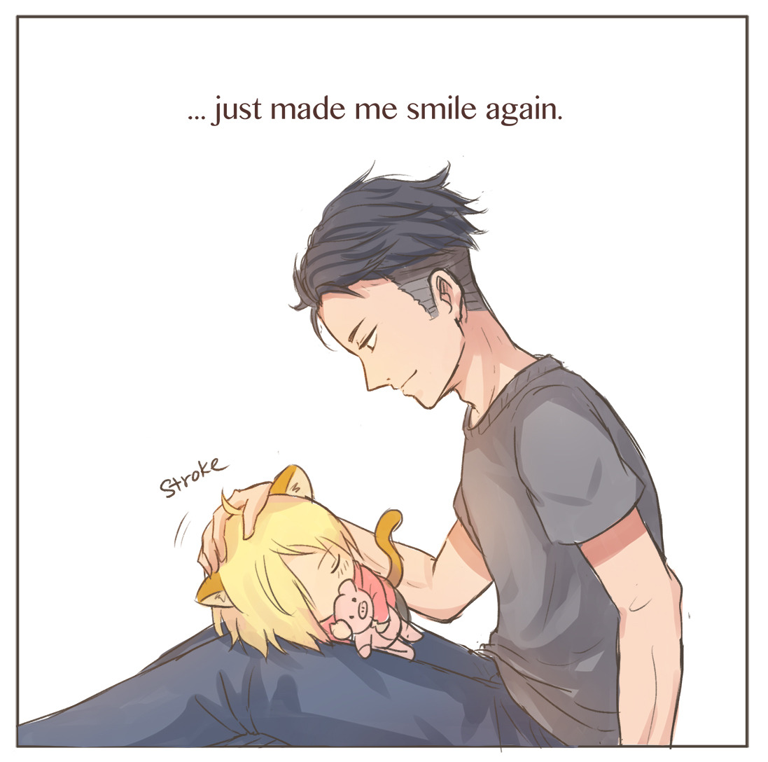 awen-ng:A little story about otabek’s thought on a grumpy cat ( yurio ) he picked