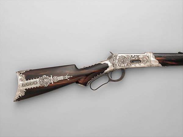 peashooter85: Winchester Model 1894 lever action rifle with silver decor by Tiffany