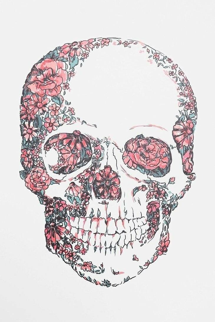 Cute skulls decals for girls