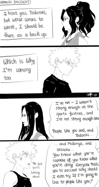 masitadibujante: Bakumomo Week Day 7: Communication / Bonding  DISCLAIMER: THIS COMIC CONTAINS MANGA SPOILERS   Ending dialogue based on @satyr-syd​ ‘s fanfic “Adventures with Bakugou”   “Layers of Momo” I guess this headcanon pretty much