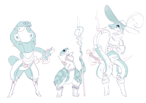 theveryworstthing: patreon peeps requested snakes so. Snake Crew.none of them have names right now b