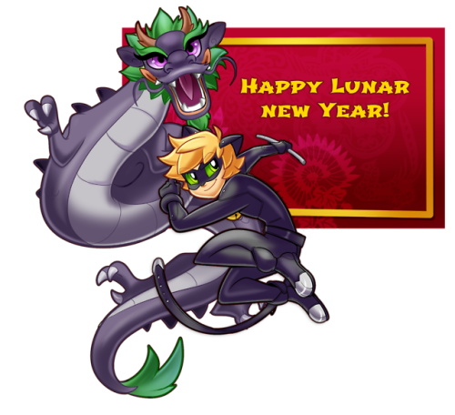 Happy Lunar New Year, Miraculers!Art by Angie and Feri!