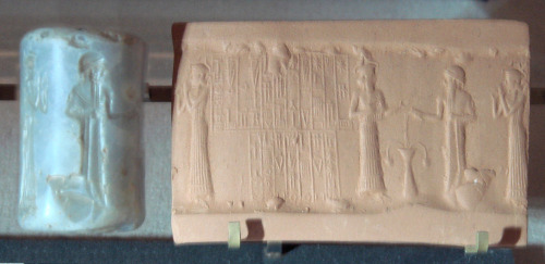 Cylinder seal of the Sumerian king Shulgi (r. 2094 – 2047 BC).Under the unifying force of the Third 