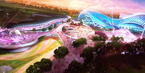 mickeyandcompany: Concept art of the atractions/rides and themed lands of Shanghai Disneyland (x)