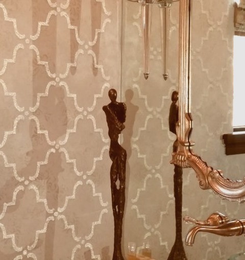 Inspiration For A Small Eclectic Powder Room Remodel With Gray Walls