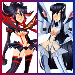 The Two Kill La Kill ladies part of my 130 Ladies project!! 5 MORE LADIES TO GO AND I AM SENDING THE BOOK TO PRINT!! 