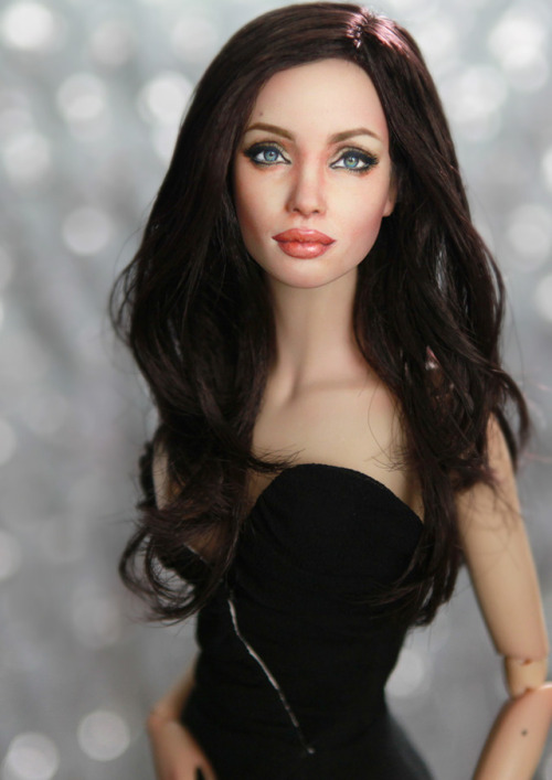 #AngelinaJolie #ooak #repainted #Doll by ncruz.com on eBay now for auction at: www.eb