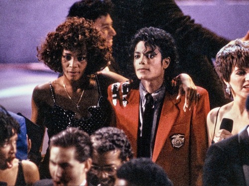 King & Queen: Michael with Whitney Houston at the 30th Grammy Awards Ceremony, Radio City Music 