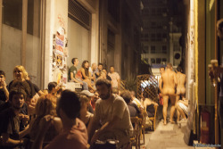 urbannudism:  Naked in the center of Thessaloniki