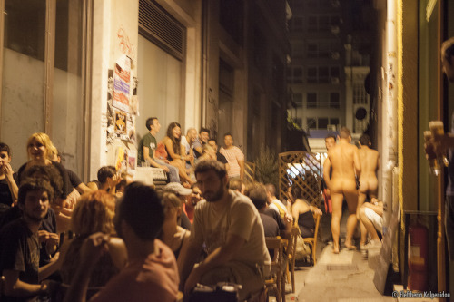 Porn Pics urbannudism:  Naked in the center of Thessaloniki