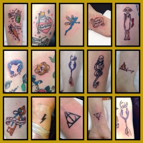 A few Harry Potter ones from last year. #tattoo #tattoos #luckycattattoo #luckycattattooparlour #har