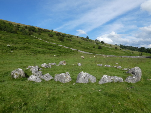 Yockenthwaite Stone Circle or Kerb Cairn, North Yorkshire, 22.7.17.