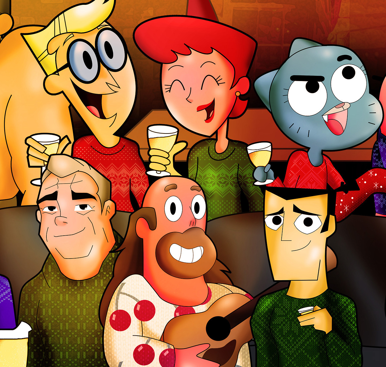 xeternalflamebryx: A few years ago I drew Christmas picture around cartoonn netowrk