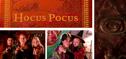 classichorrorblog:  Hocus Pocus (1993) Directed by Kenny Ortega Three witch sisters are resurrected in Salem Massachusetts on Halloween night, and it is up to two teen-agers, a young girl, and an immortal cat to put an end to the witches’ reign of terror