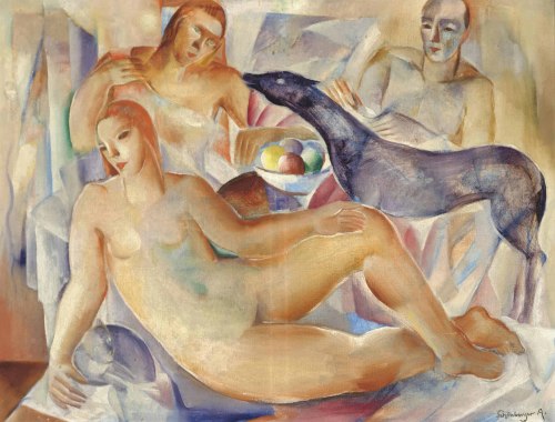 terminusantequem:Armand Schönberger (Hungarian, 1885-1974), Nude Composition. Oil on canvas, 86