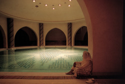 africansouljah:  Bruno BarbeyMOROCCO. Casablanca. Hamam with mens bathing pool (ablutions area) beneath the prayer room of the Mosque. 1993. 