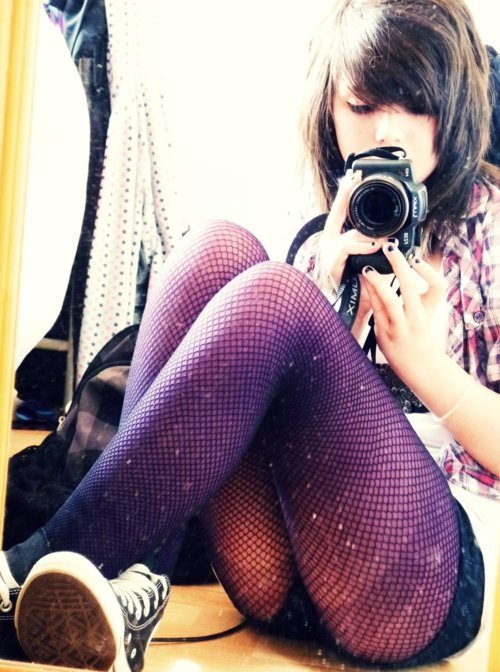 tightsobsession:Layered selfie.
