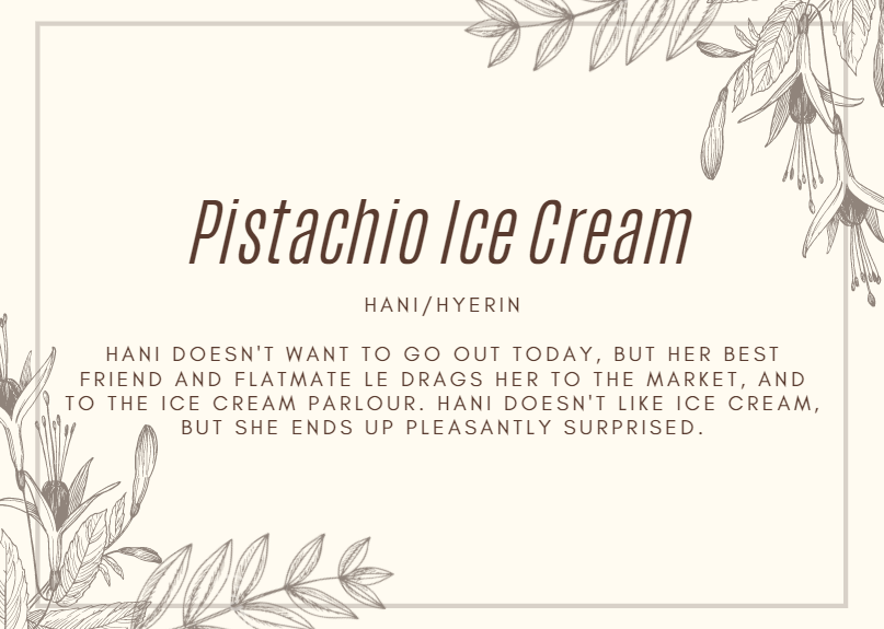 girlcrushficexchange:Pistachio Ice Cream - Anonymous - Hani/Hyerin (EXID) - Hani doesn’t want to go girlcrushficexchange:Pistachio Ice Cream - Anonymous - Hani/Hyerin (EXID) - Hani doesn’t want to go