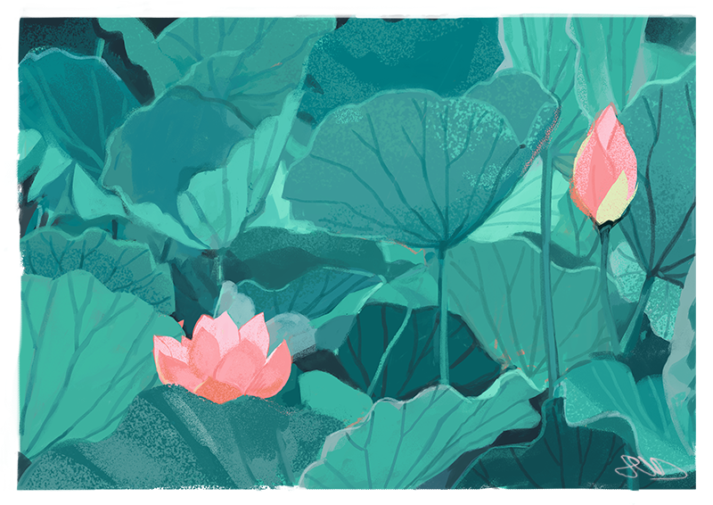 citruslucy: having fun testing out brushes with some colour studies :-)