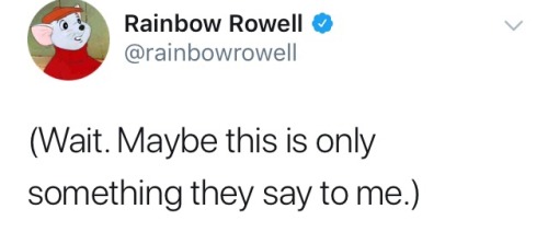 rainbowrowell: fanbows: @rainbowrowell reminding us why she’s our queen (x) (x) (x) (x) (x) (x