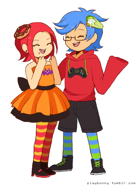 Commission for vigilante-of-space! They wanted me to design Tricksters for her and her boyfriend uvu 