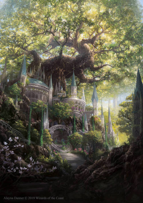 chaoswarrior2016: Temple Garden promo from Magic: The Gathering by Alayna