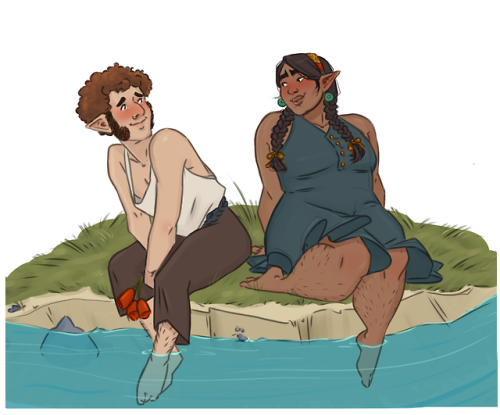 captainceranna: Veth and Yeza, how I imagined them when they first started their courtship &lt;3