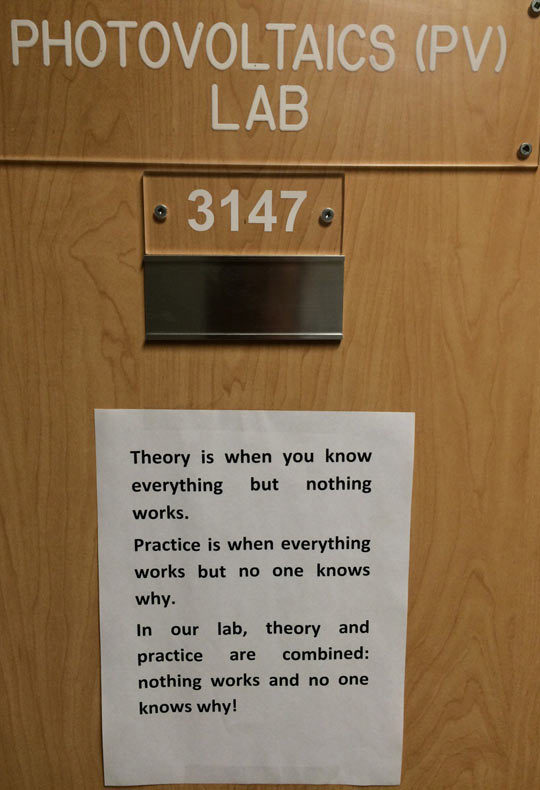 srsfunny:  Theory Vs. Practice 