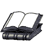 Gif of a black and white book flipping pages standing open on another book, which is closed