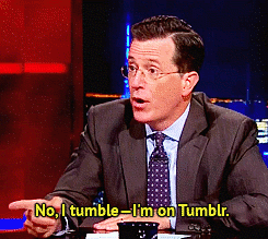 staff:  I had the pleasure of talking to Stephen Colbert about Tumblr last night! Still couldn’t get his URL out of him… 