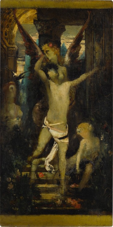 maertyrer:Follower of Gustave MoreauMartyrdom of St. Sebastianoil on canvas, 74,6 x 37,7 cm, 19th ce