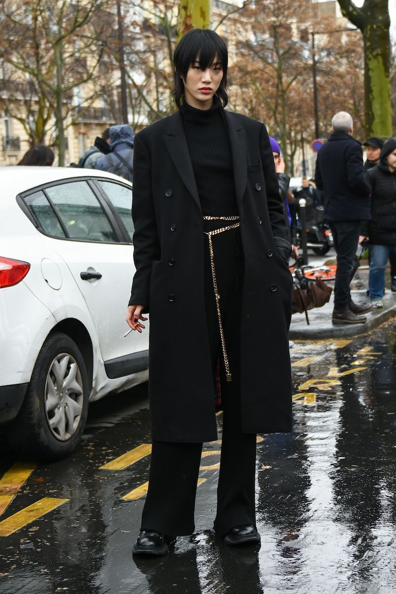 Black-is-no-colour — Sora Choi during New York Fashion Week Fall 2020.